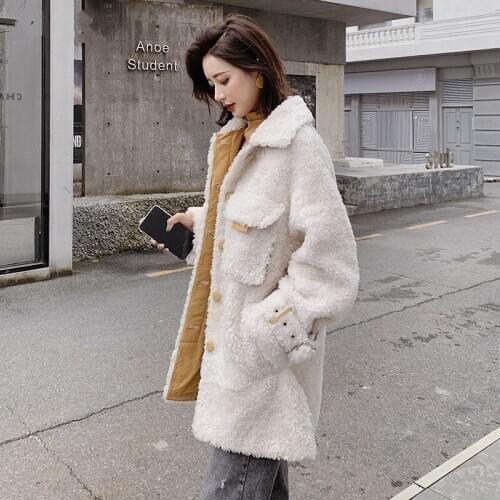 Real Fur Coat Women Korean Sheep Shearing Winter Coat Women 100% Wool Jacket Women Clothes 2020 Manteau Femme B12F56065 YY1162