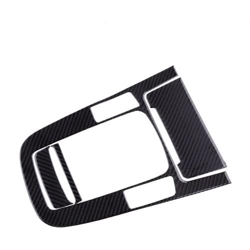 1 Set Center Console Gear Shift Panel Cover Trim Fit for Audi A4 A5 Carbon Fiber Black Car Decoration