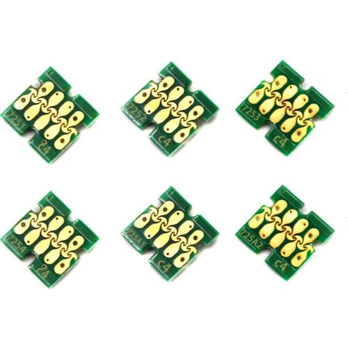 5Set T725 T7251-T7254 T725A T725A Ink Cartridge Chips for Epson SureColor F2000 F2100 Large Format Printer