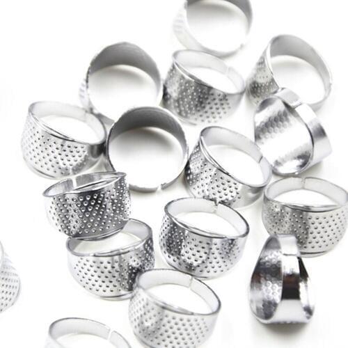 5 Pcs/lot Finger Protector Household Quilting Craft Accessories Household Sewing DIY Tools Silver Ring Thimble