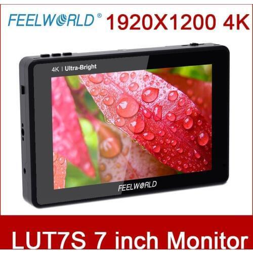 FEELWORLD LUT7S LUT7 7 Inch 1920X1200 4K Monitor 3D LUT Touch Screen for Canon Nikon Sony Waveform 3G-SDI DSLR Camera Monitor