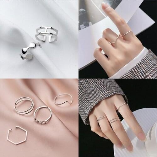 925 Sterling Silver Pin Adjustable opening, exquisite and simple style Thai silver ring, New Year gift, add charm