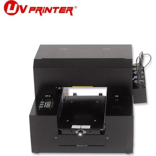 Automatic UV flat cylindrical printer A4 size for printing mobile phone shell golf wood metal glass acrylic 6-color inkjet type