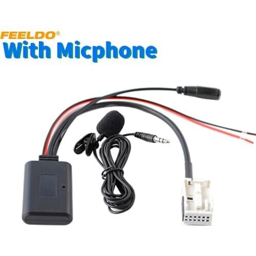 FEELDO Car Audio Bluetooth Receiver Aux Adapter For Peugeot307/408/508 Citroen C-Triomphe C2 C5 Radio Module Bluetooth Aux Cable