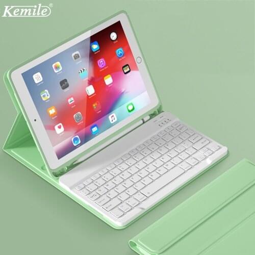 Keyboard Case for iPad 7th 10.2 2019 Case keyboard W pencil holder Stand soft Cover funda for iPad 7th 10.2 2019 Case Keyboard