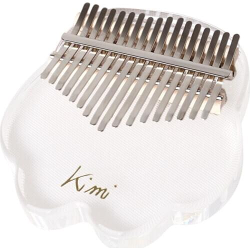 KIMI Kalimba 17 Key Thumb Piano Crystal Clear Finger Mbira with Case Accessories