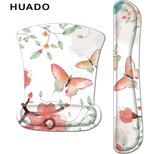 Mouse Pad with Wrist Rest Comfortable Soft Sponge Non Slip Rubber Base Keyboard Pad for PC Computer Laptop