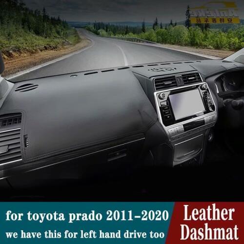 For Toyota Prado J150 2010-2019 2011 2012 2013 2014 Leather Dashmat Dashboard Cover Pad Dash Mat Carpet Car Styling Accessories