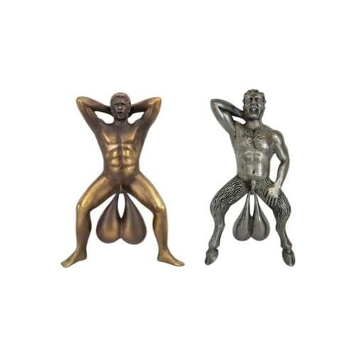 Creative Door Knocker Ornament Home Decor Funny Resin Knocking Doorbell Hanging Miniature Figurine Outdoor Garden Decoration