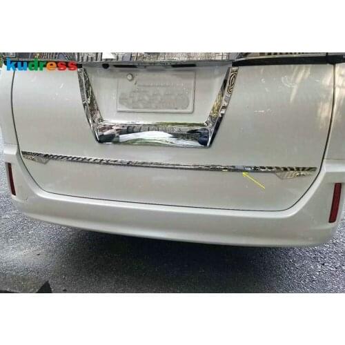 For Toyota Voxy Noah 2017 2018 ABS Rear Trunk Lid Cover Tailgate Molding Boot Garnish Bezel license Plate Cover Trim Accessories