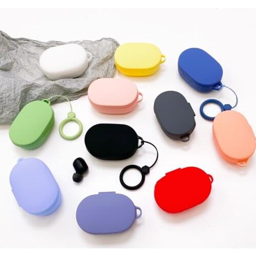 Cute Silicone High Quality Case for Xiaomi Redmi Airdots 3 Accessories Bluetooth Earphone Case Cover With Hook