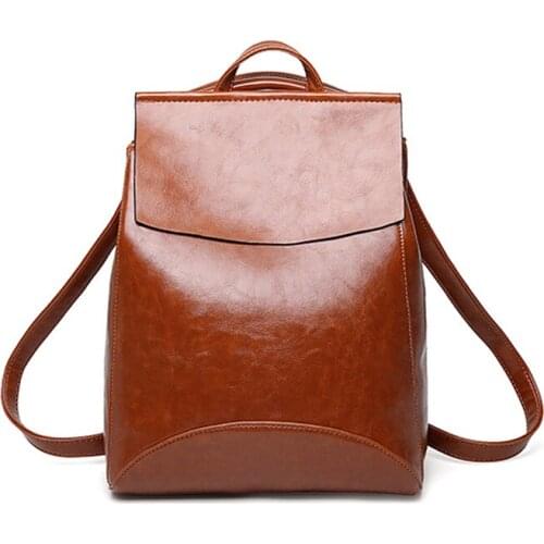 Fashion Women Backpack Leather Backpacks for Girls Casual School Bag Travel Bags Female Shoulder Bags Bagpack sac a dos Mochila