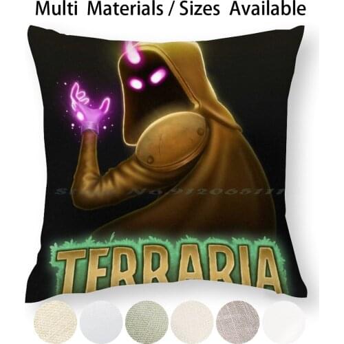 Terraria Game Pillow Case Throw Pillow Cover Cotton Linen Flax Terraria Moon Lord Base Journey Update Armor Weapon Lava Guide