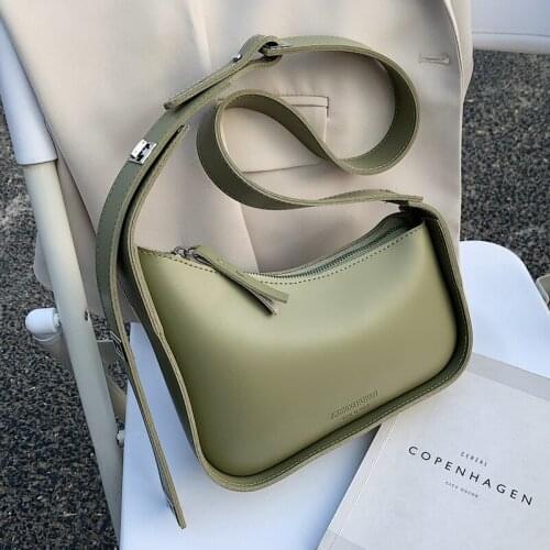 2021 New Trendy Fashion Ladies Casual Simple Broadband Messenger Bag High-end Western Style Niche One-shoulder Armpit Bag Female