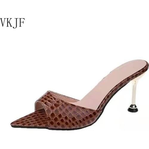2021 Summer New Womens High Heel PU Leather High Heel Sandals Fashion Banquet Sexy Versatile Comfortable Hot Sale