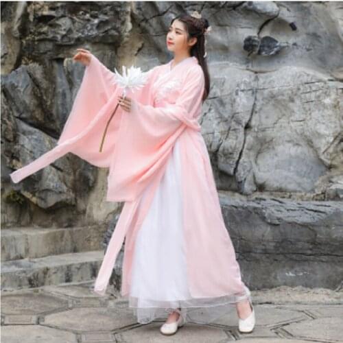 New fresh and beautiful ancient costume fairy elegant photo photography cos hanfu full set