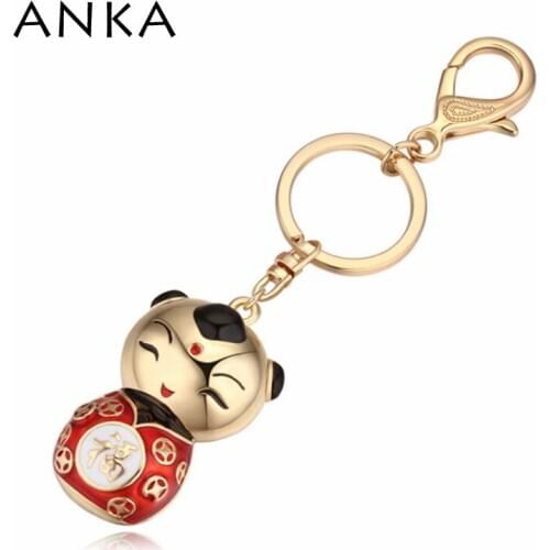 ANKA Fashion Adorable Fuwa Crystal Key Chain With Lucite Plated Gift For Women Nickel free lead free CE #122388