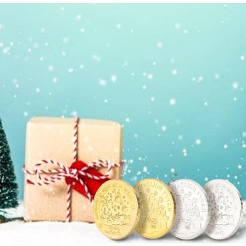 Christmas Commemorative Coins Santa Claus Elk Medal Xmas Collectible Commemorative Uitdaging Coin Souvenirs