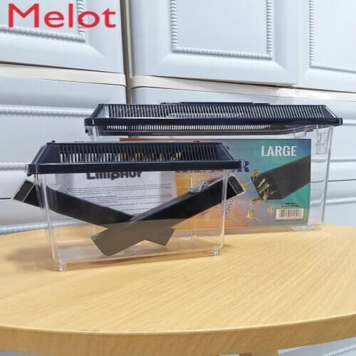 Bearded Lion Horned Frog Tree Frog Climbing Pet Reptile Cricket Breeding Box Feeding Cage Portable Carrying Cage