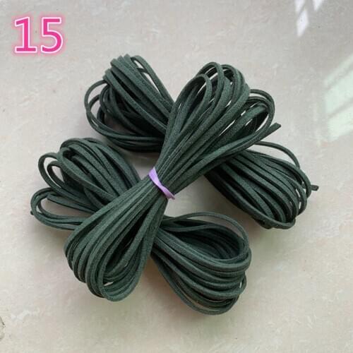 5yards/3 mm Flat Faux Suede Braided Cord Korean Velvet Leather Handmade Thread String Rope For DIY Jewelry Making Supplies #15