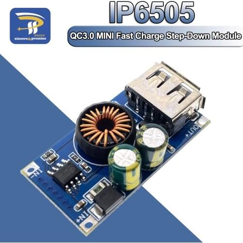 IP6505 USB DC Step-Down Module 12V 24V To QC2.0 QC3.0 Fast Charge Mobile Phone Charging Board For Apple Huawei FCP Quick Charger