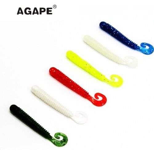 Agape Fishing Lure Soft Lure Silicon Bait Soft Bait ADSL101/BLST2.5 10pcs 63mm 1.4g