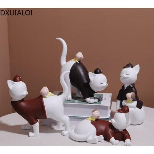 Nordic resin cat Ornaments creative animal decoration TV cabinet decoration resin crafts home decor accessories modern DXUIALOI
