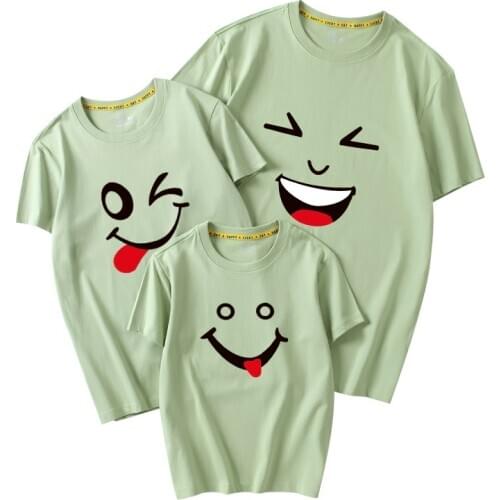 Father Mother Daughter Son Family Matching T-shirt Fashion Mother and Daughter Clothes Short Sleeve Soft Father Son Family Look