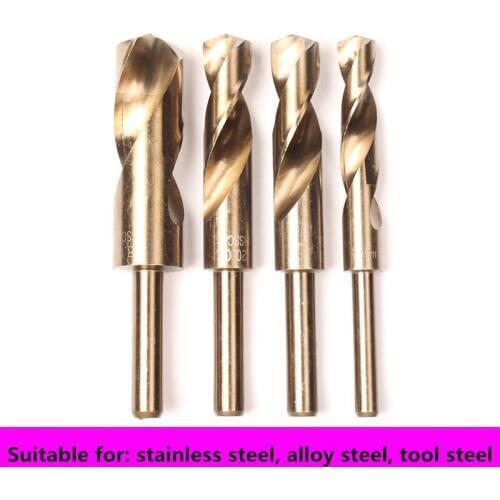1PCS 1/2" inch Dia Reduced Shank HSS-CO Twist Drill Bit 13.0mm-32mm Blade For Machining (13/14/15/16/17/18/19/20/22/25/28/30mm)