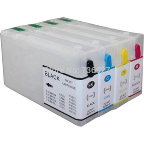 T7901 T7911 Empty Refill ink Cartridge For Epson WF-4630DWF WF-4640DTWF WF-5110DW WF-5190DW WF-5620DWF WF-5690DWF with chip