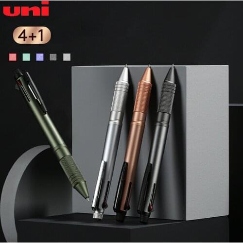 UNI Jetstream Multifunction Pen 4+1 Drawing Pen Ballpoint Pen MSXE5-2000A Multicolor Pen 0.5mm Business Office Signature Pen