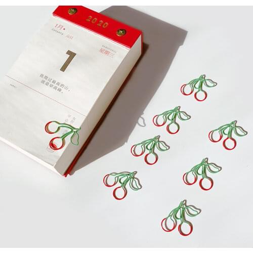Cherry Paper Clip Modeling Paper Clip Decorative Paperclip Metal Clip Paper Clip Papel Paper Clips Decorative Cute Paper Clips