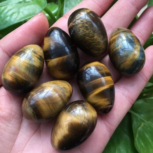 High Quality Natural Tiger Eye Egg Shaped Reiki Stone For Healing Decorative Gifts