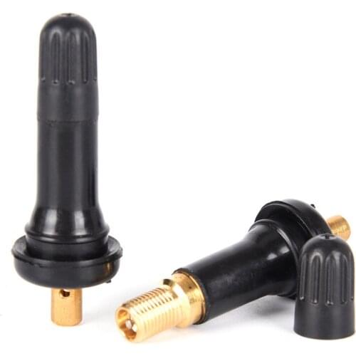 1Pcs Black Tire Pressure Monitoring System Anti-explosion Snap In Tire Valve Stems Snap In Tire Valve Stems Sensor Valve Stem