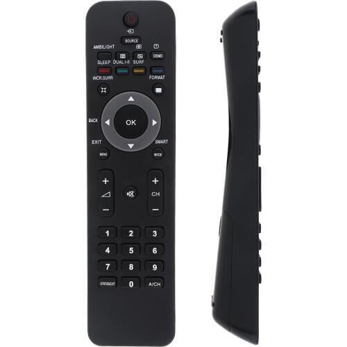 1 Pc Black ABS 433MHz IR Replacement TV Remote Control with 10M Long Transmission Distance Fit for Philips 242254902454 TV