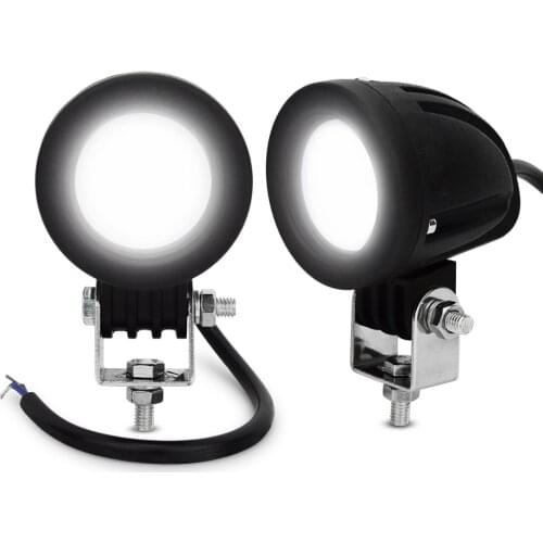 10W IP68 LED Work Light For Offroad Motorcycle 10-30V ATV Motor Spot Beam Lights 6000K Work Driving Fog Light