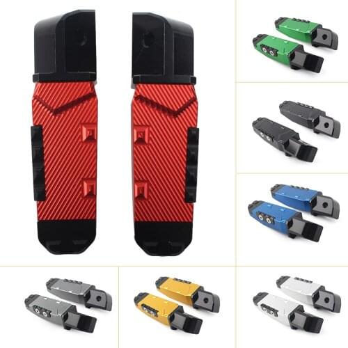 2x Motorcycle Foot Pegs Rest Footpegs For Kawasaki ZX10R ZX6R ZX9R Z650 Z750 Z800 Z900 Z1000/ For Ninja 650 ZRX1200 Z900RS