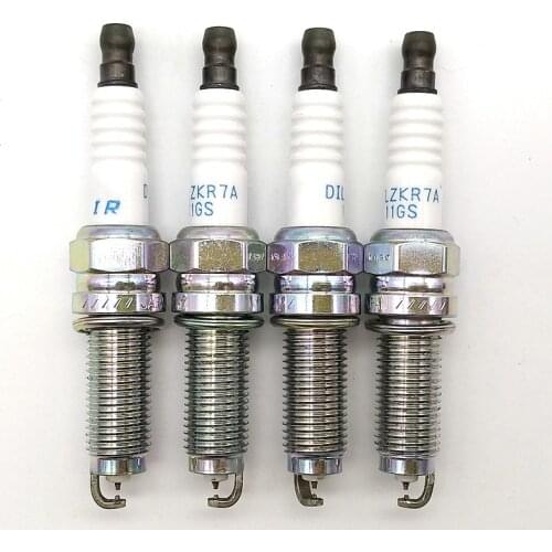4 Pcs 12290-R41-L01 Dual Iridium Spark Plug DILZKR7A-11 For Honda Accord Civic Acura ILX MDX 1.8L HR-V 12290 R40 A02
