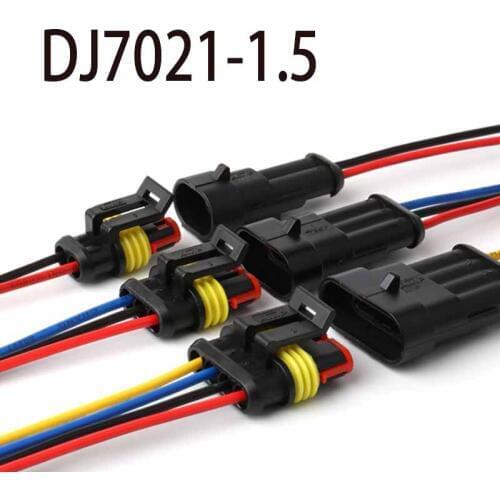 5 sets 2 Pin AMP 1.5 Connectors,DJ7021-1.5 Waterproof Electrical Wire Connector Plug, Xenon lamp connector Automobile Connectors