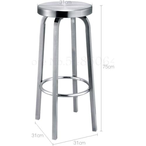 900 Bar Stool Stainless Steel Modern Round Stool Personality Bar Swivel European Iron High Chair Beauty Salon High Stool