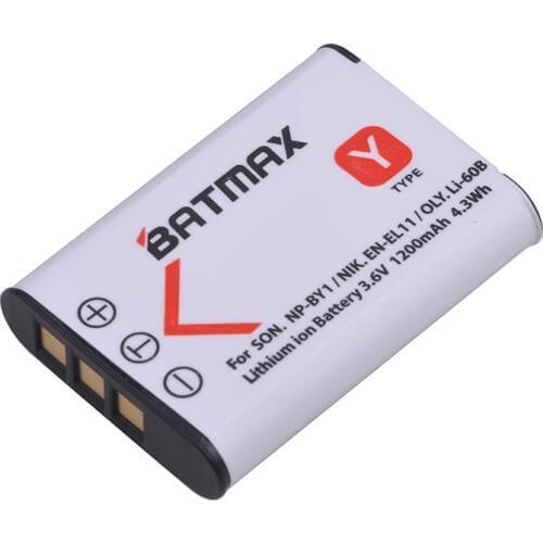 Batmax 3.6V 1200mAh NP-BY1 EN-EL11 Li-60B NP BY1 Battery for Nikon Coolpix S550 S560 Pentax M50 W60 W80 V20