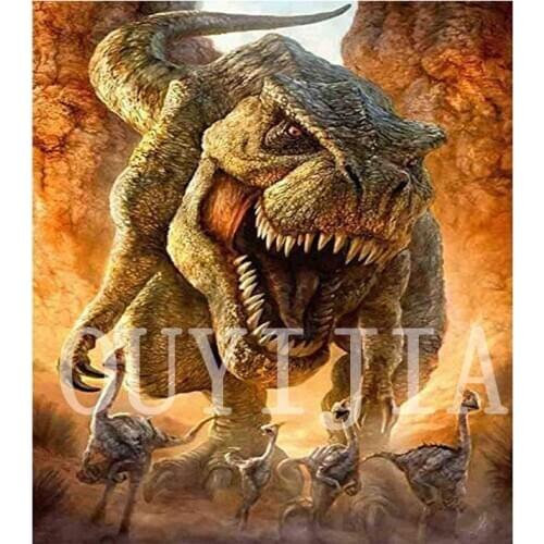 OUYIJIA 5d DIY Diamond Painting Animal Dinosa Full Square Round Rhinestone Embroidery Cross Stitch Craft Home Decoration