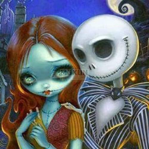 Diy diamond painting cross stitch skull Series diamond embroidery girl 5d square drill mosaic icons full painting rhinestone