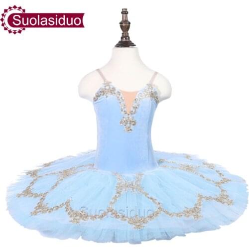 Girls Blue Ballet Tutu Don Quixote Performance Stage Wear Kids Professional Ballet Dance Competition Costumes Women Ballet Skirt