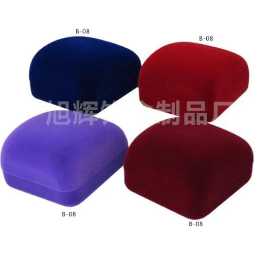 100pcs/lot Velvet Jewelry Box Engaging Ring Box Stud Earrings Rings Storage Boxes Gift Box Wedding Jewelry Boxes Wholesale