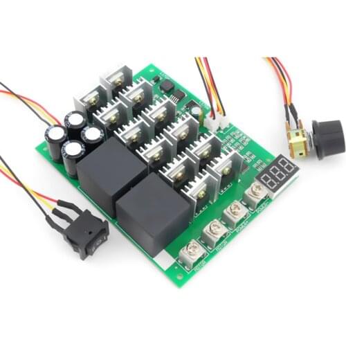 60A 10-55V Digital Display PWM Speed Controller Module Forward Reversal 0~100% Adjustable DC Motor