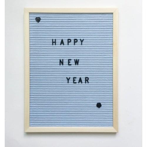 1 Set Wooden Felt Diy Letter Board Frame Office Message Boards With Symbols Numbers Characters