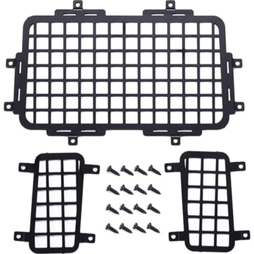 For MN D90 D99S MN99S 1/12 RC Car Upgrade Parts Metal Stereoscopic Rear Window Mesh Protective Net Accessories