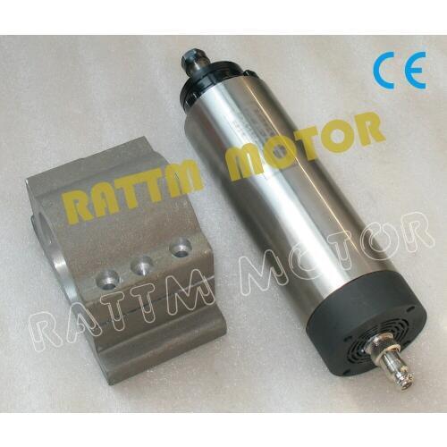 1.5KW Air-cooled 220V spindle motor ER11 4 bearing,24000rpm with 65mm clamp spindle for CNC Router Engraving Milling Machine