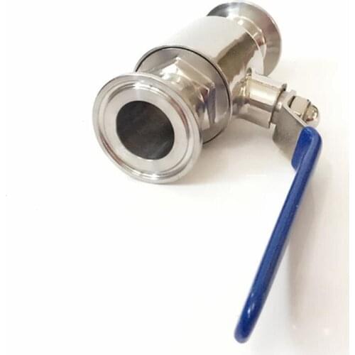 Fit 51mm Pipe OD x 2" Tri Clamp Sanitary Ball Shut Off Valve SUS 316L Stainless Beer Brewing Home